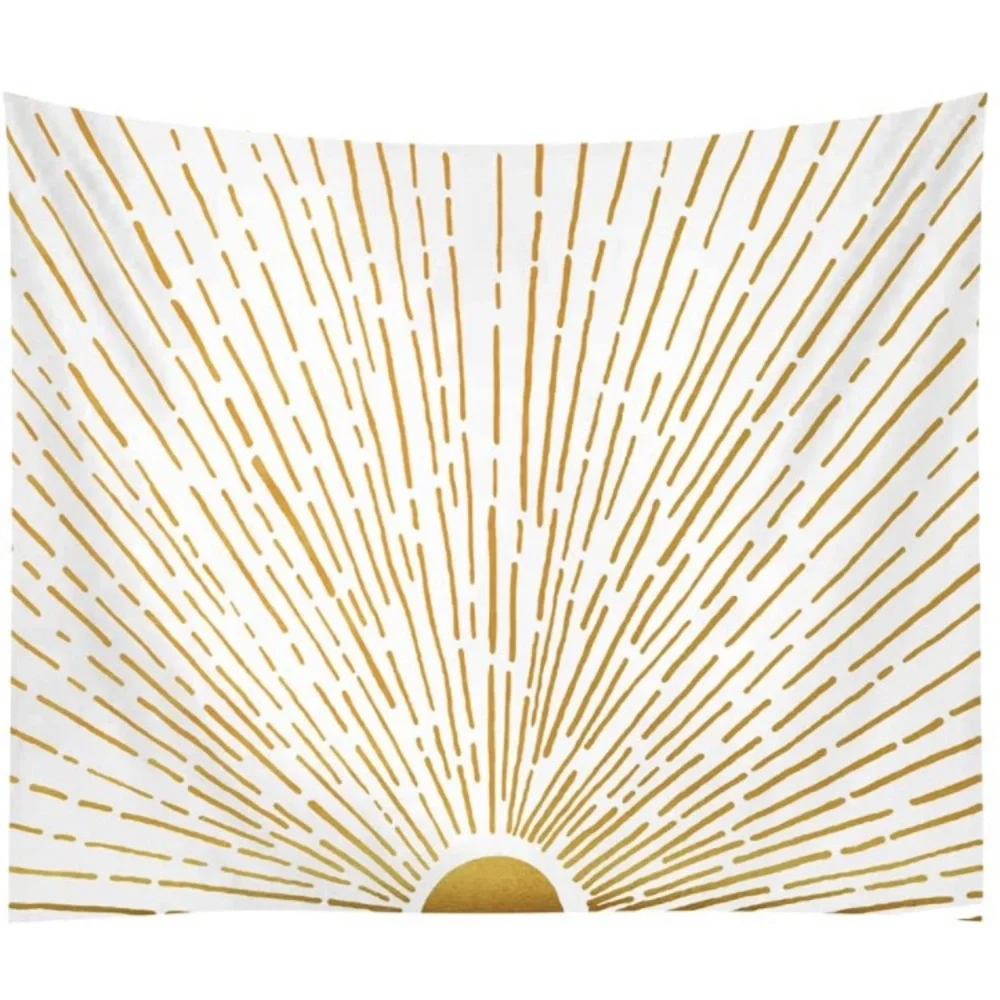 Abstract Sunrise/Sunset Retro Natural Landscape Art Tapestry Home/Bedroom Decor